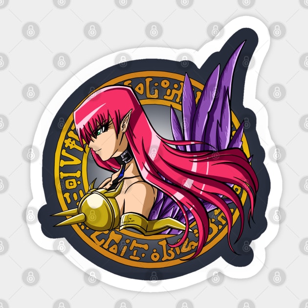 Cyber Slash Harpie Lady Spotlight Sticker by FireFlea